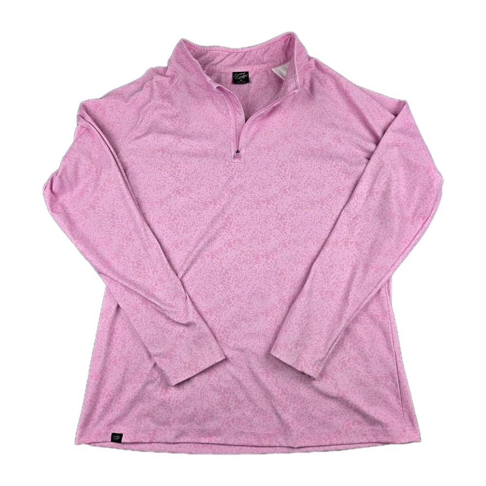 Sunday Swagger Performance 1/4 Zip Womens XL Pullover Pink Lotus Golf Stretch